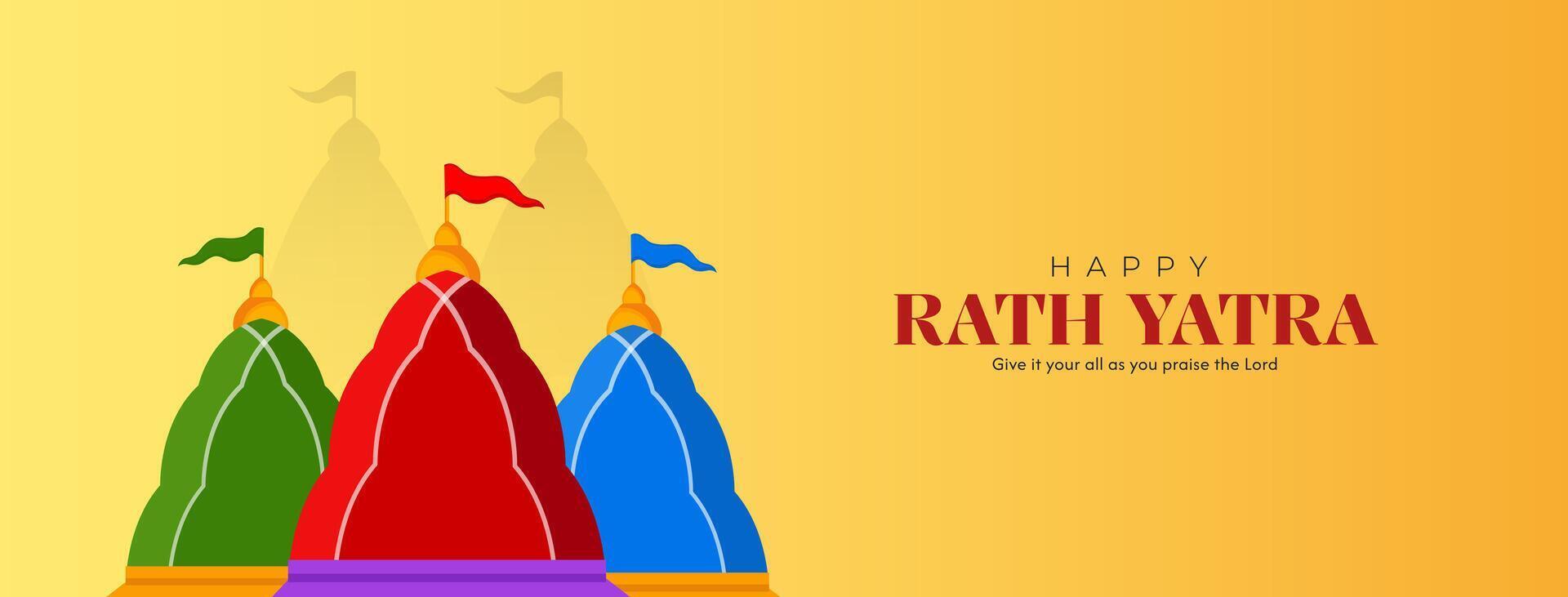 illustration of Rath Yatra Lord Jagannath festival Social Media Post vector
