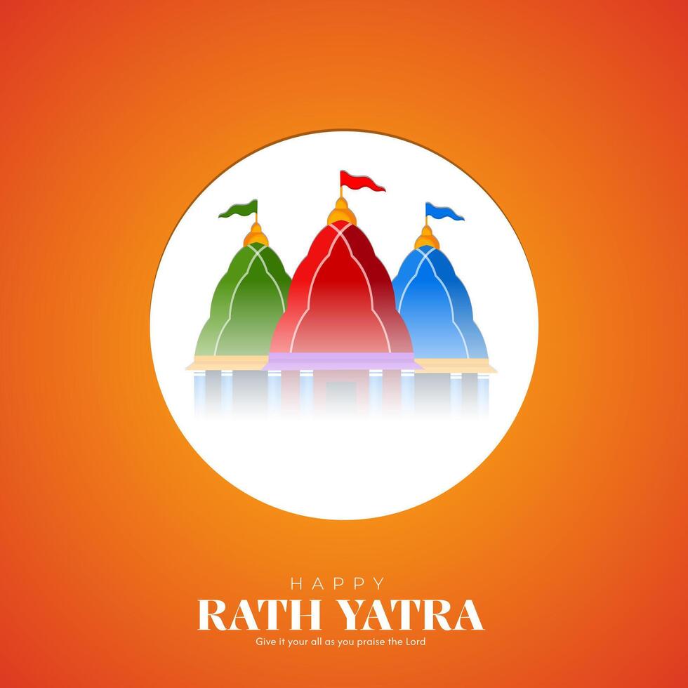 illustration of Rath Yatra Lord Jagannath festival Social Media Post vector