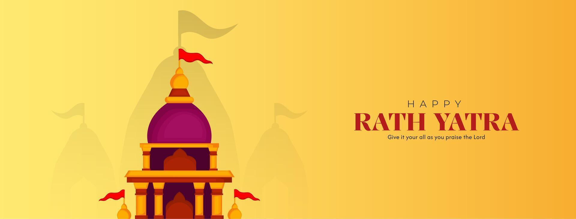 illustration of Rath Yatra Lord Jagannath festival Social Media Post vector