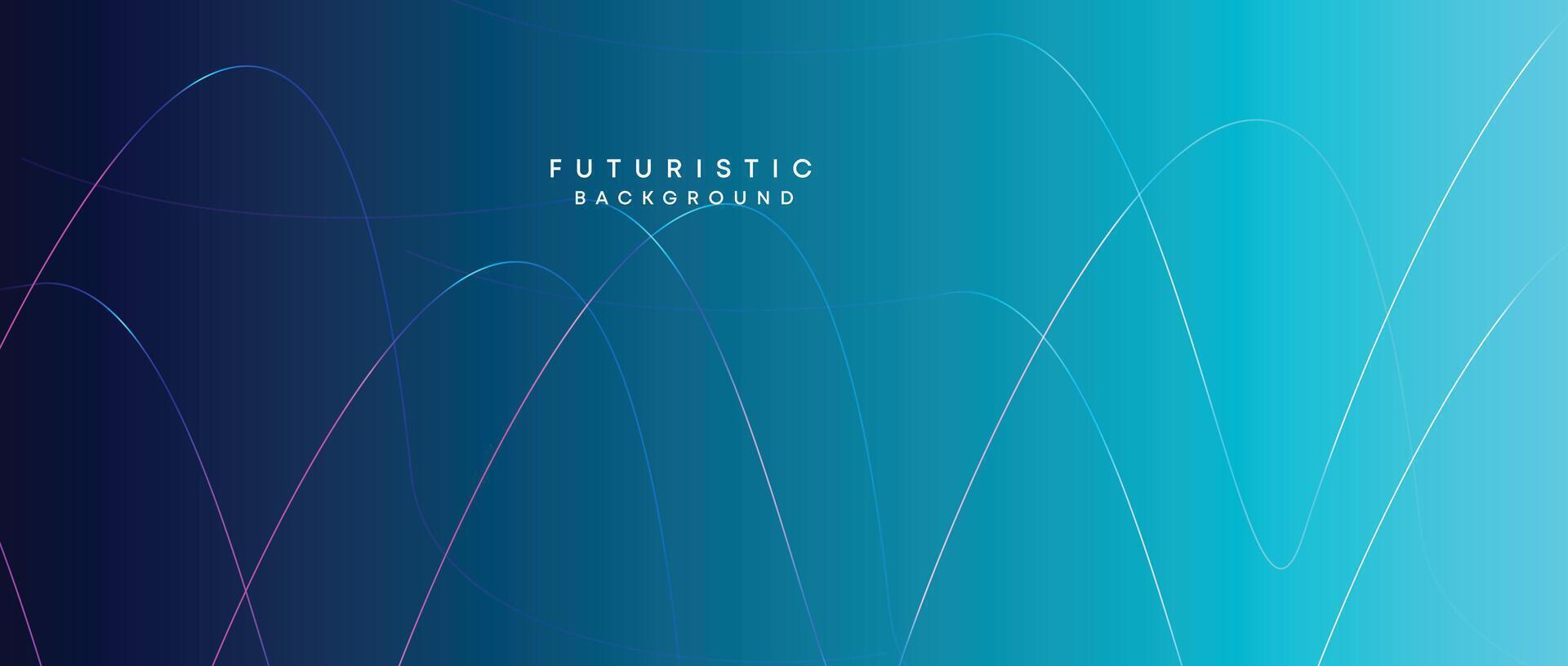 Abstract Peacock Blue, Ocean Dark Blue Technological Modern Flowing Wave Line Background. Teal Blue and Black Digital Future Technology Web Banner Background for Presentation, Cover, Slide, Magazine vector