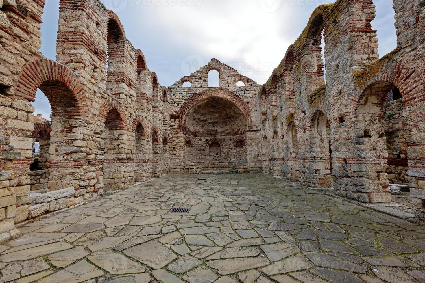 Ancient City of Nessebar in Bulgaria. Situated on a rocky peninsula on the Black Sea, the more than 3,000-year-old site of Nessebar was originally a Thracian settlement, Menebria. Unesco site. photo