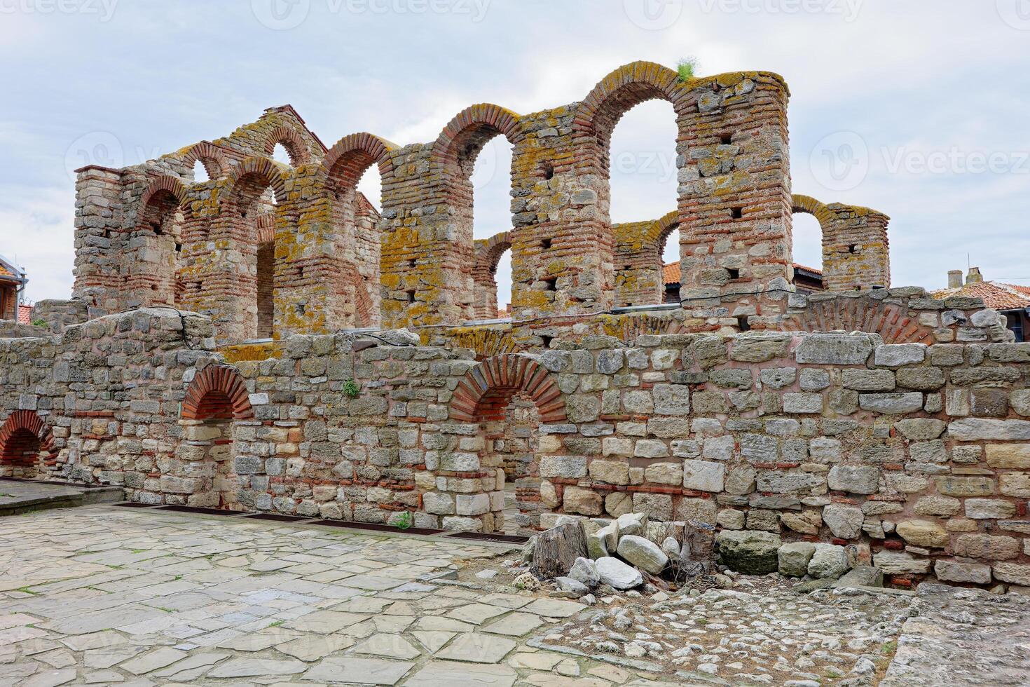 Ancient City of Nessebar in Bulgaria. Situated on a rocky peninsula on the Black Sea, the more than 3,000-year-old site of Nessebar was originally a Thracian settlement, Menebria. Unesco site. photo