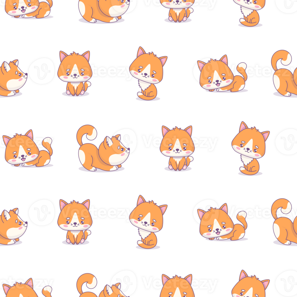 Seamless pattern with cats png