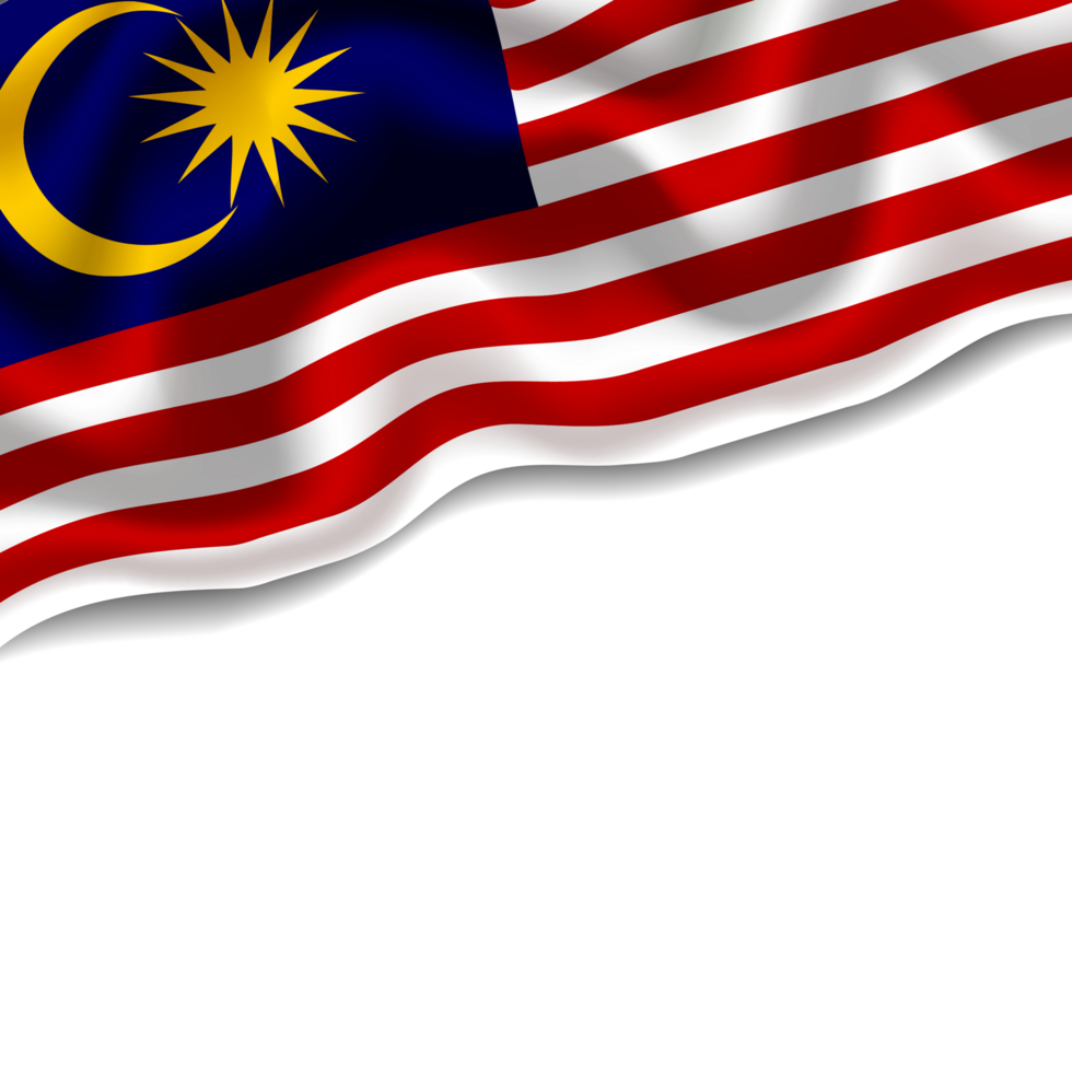 Malaysian Wavy Flag Border Frame png