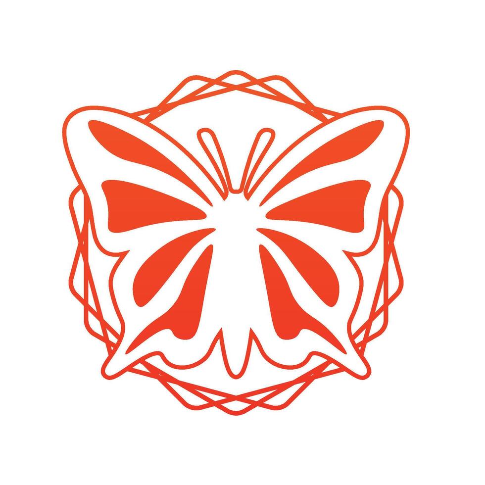 butterfly hand drawn logo, spa beauty logo design concept template vector