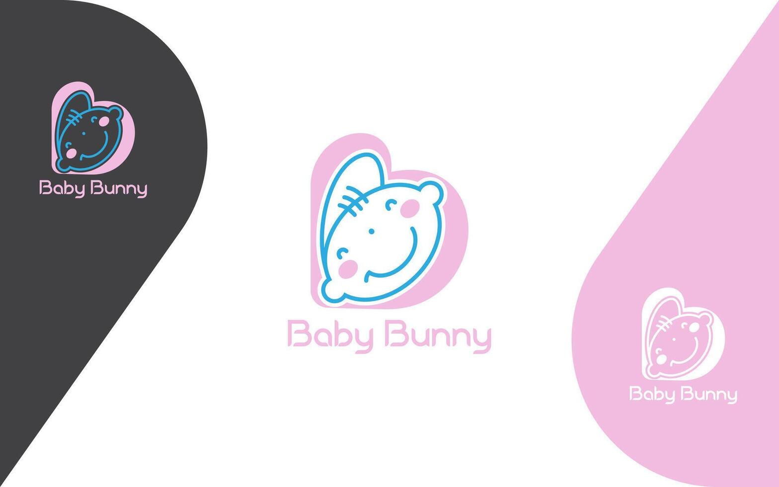 baby cute letter B logo vector