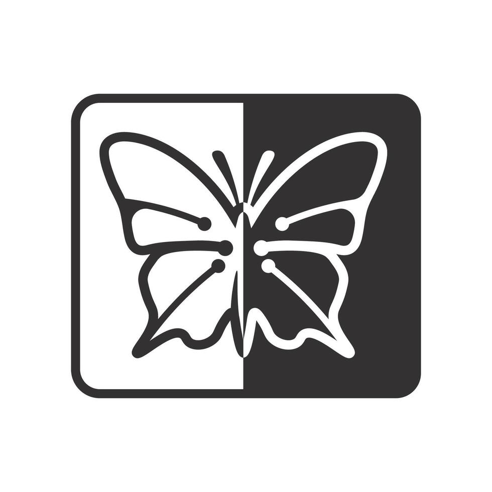 butterfly hand drawn logo, spa beauty logo design concept template vector
