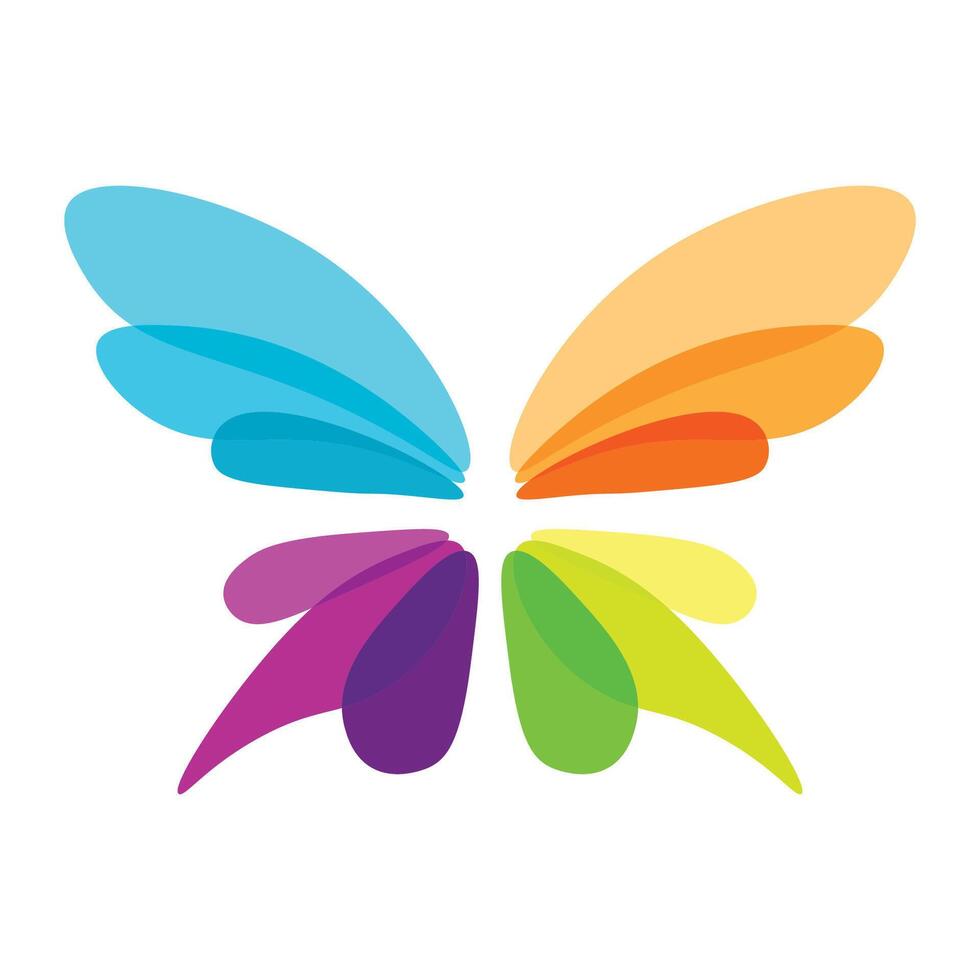 butterfly hand drawn logo, spa beauty logo design concept template vector