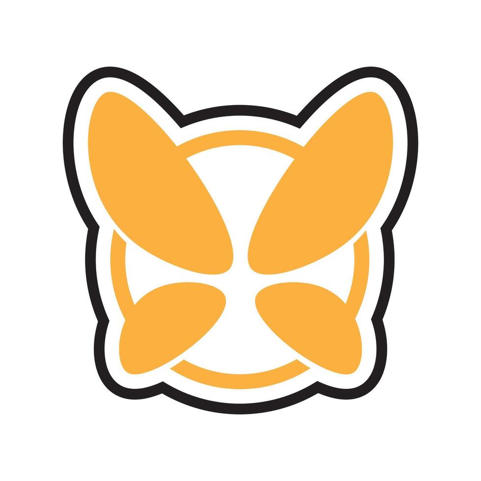 butterfly hand drawn logo, spa beauty logo design concept template vector