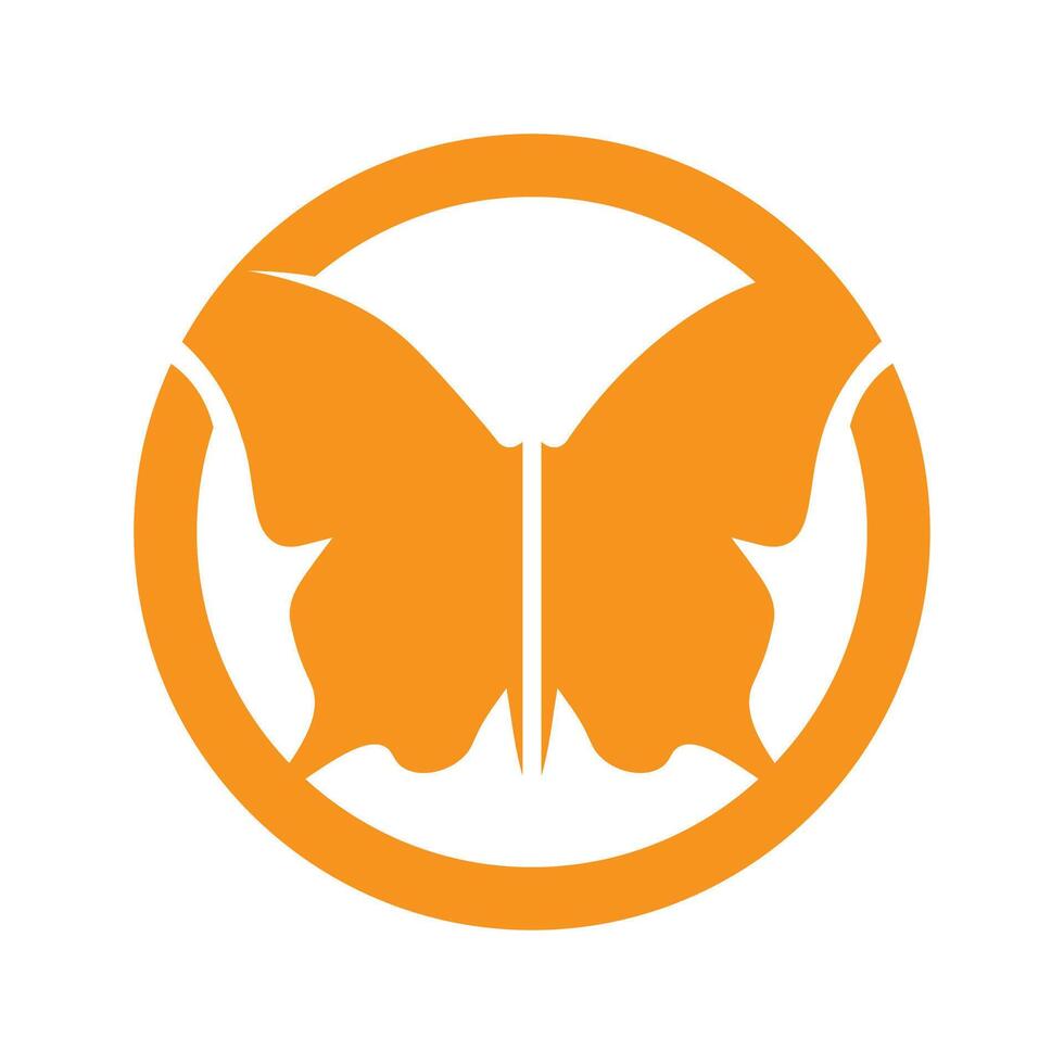 butterfly hand drawn logo, spa beauty logo design concept template vector