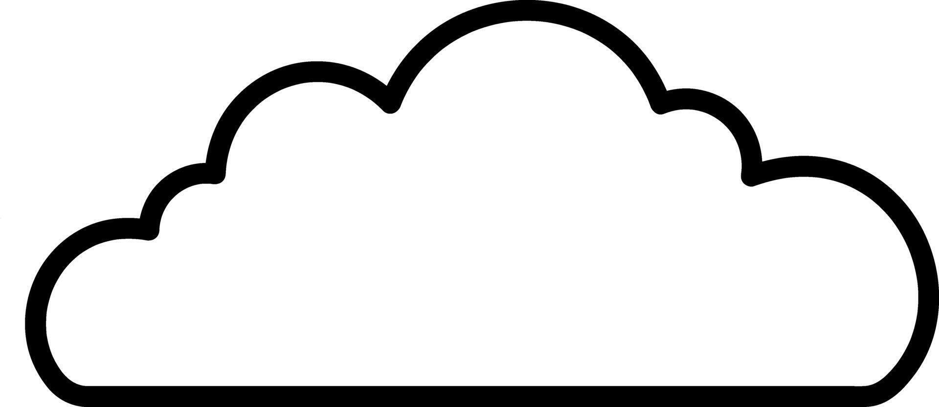 Cloud icon isolated Weather symbol clipart Outline vector
