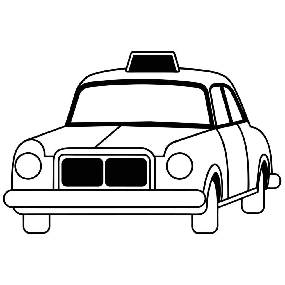 Realistic Car Outline Illustration vector