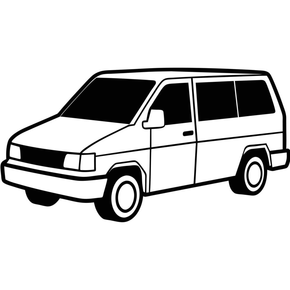 Realistic Car Outline Illustration vector