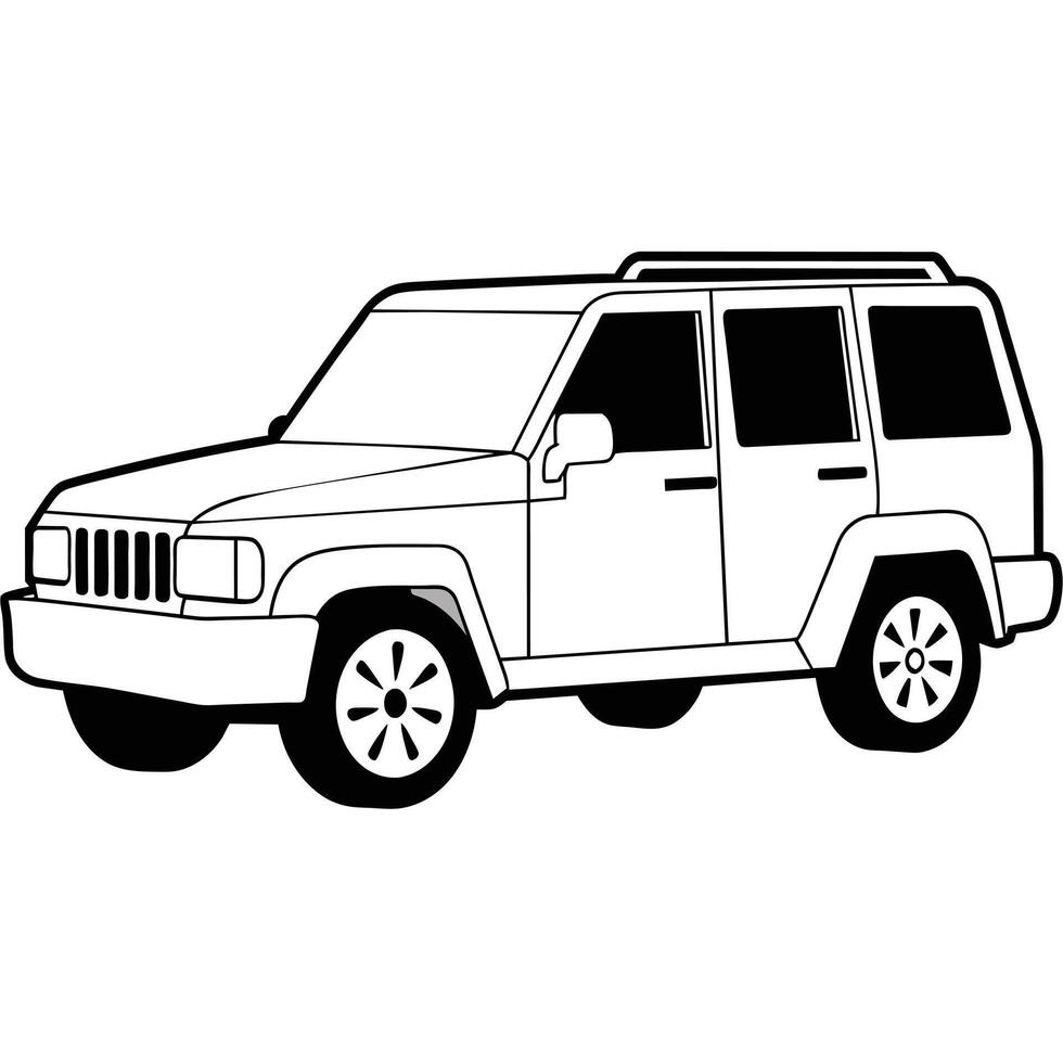 Realistic Car Outline Illustration vector