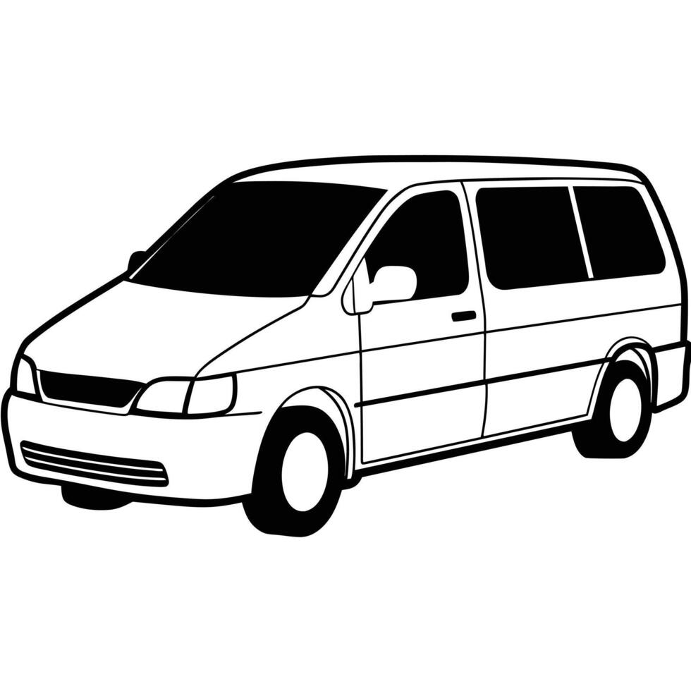 Realistic Car Outline Illustration vector