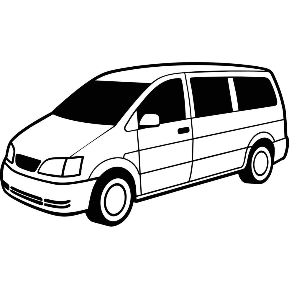 Realistic Car Outline Illustration vector