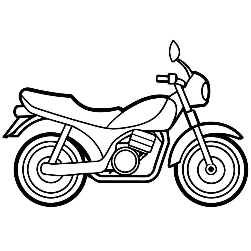 Realistic Motorcycle Outline Illustration concept vector