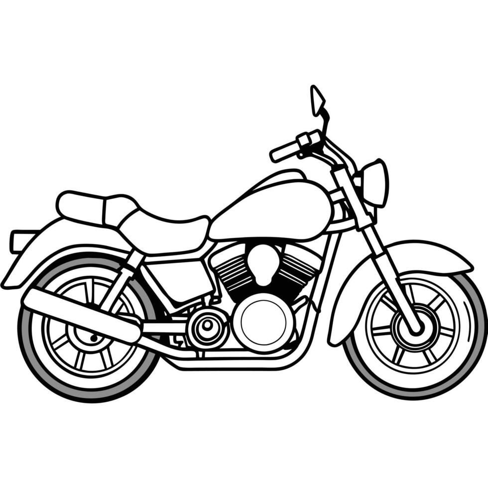 Motorcycle Outline Illustration Concept 46569381 Vector Art at Vecteezy