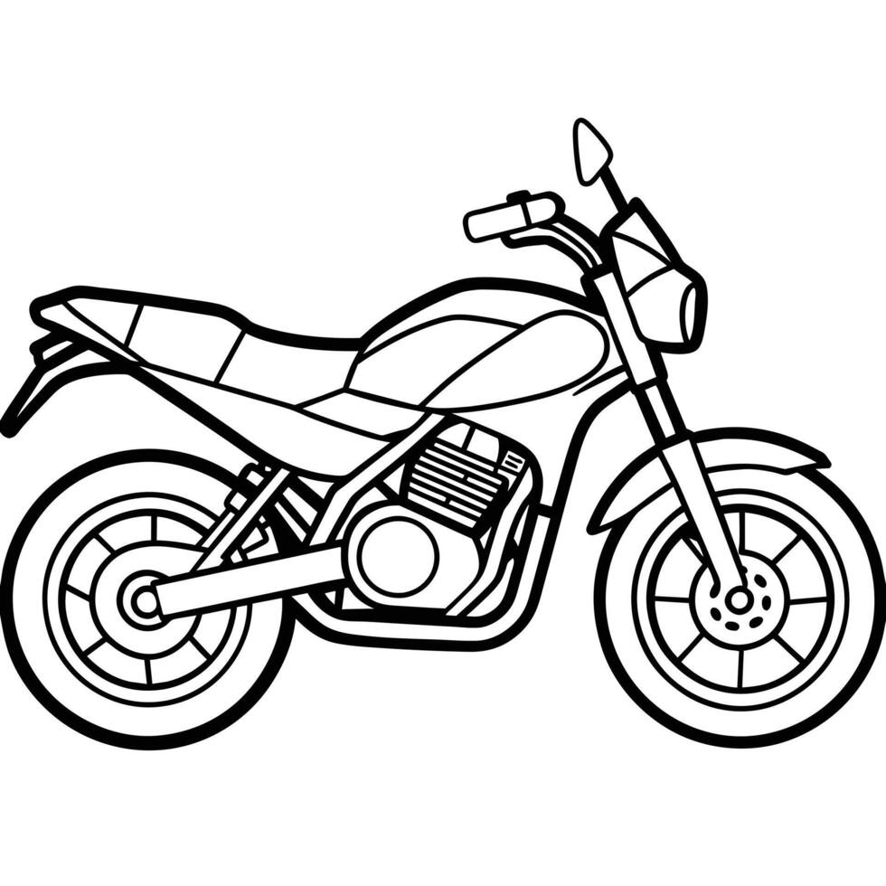 Motorcycle Outline Illustration Concept vector