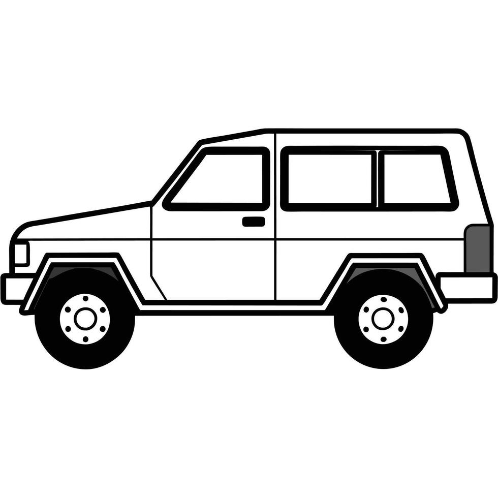 Realistic Car Outline Illustration vector