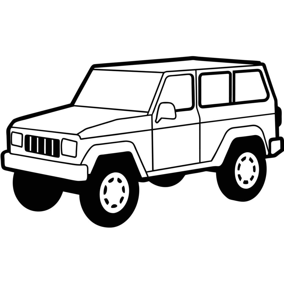 Realistic Car Outline Illustration vector