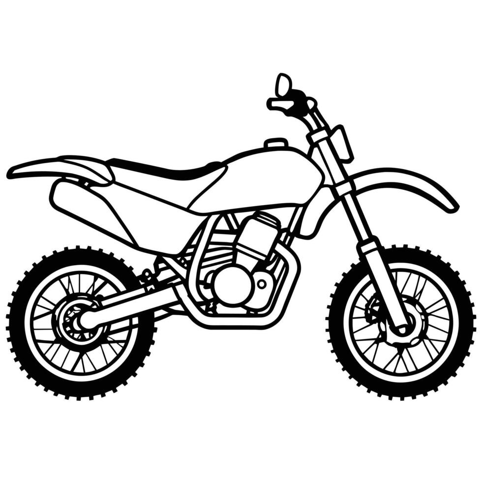 Motorcycle Outline Illustration Concept vector