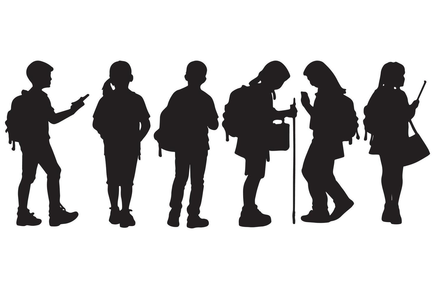 Back to school silhouette vector