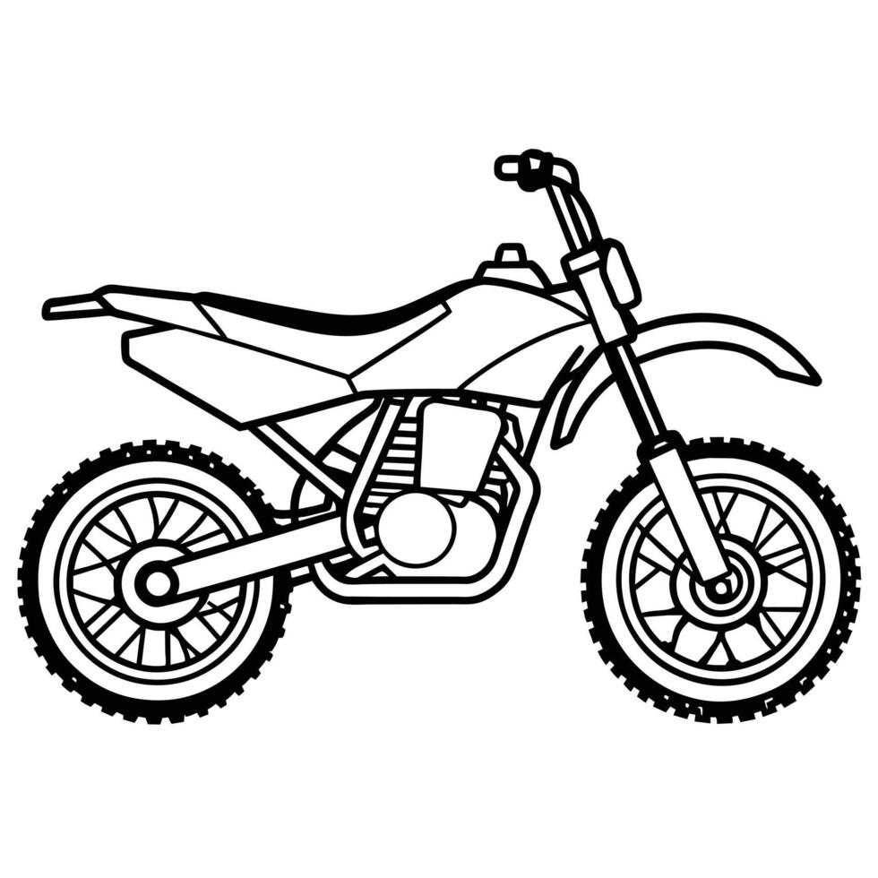 Motorcycle Outline Illustration Concept vector