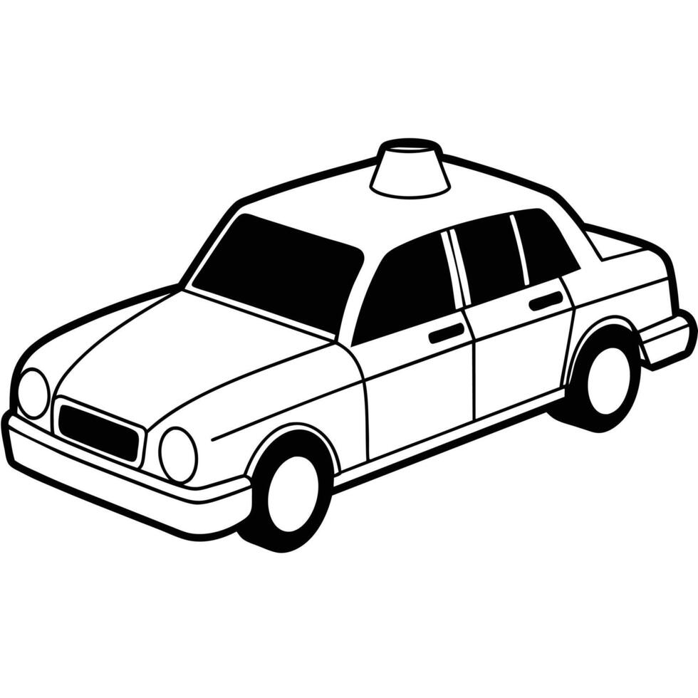 Realistic Car Outline Illustration vector