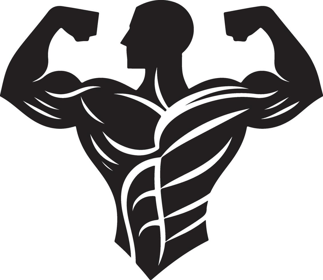muscle black illustration vector