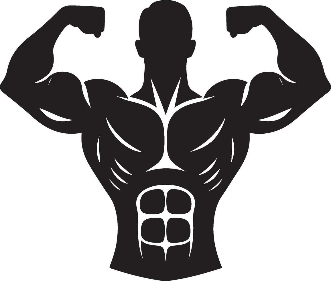 muscle black illustration vector