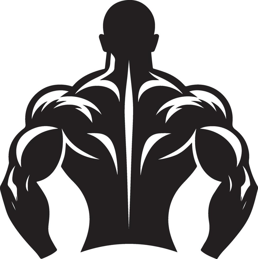 muscle black illustration vector