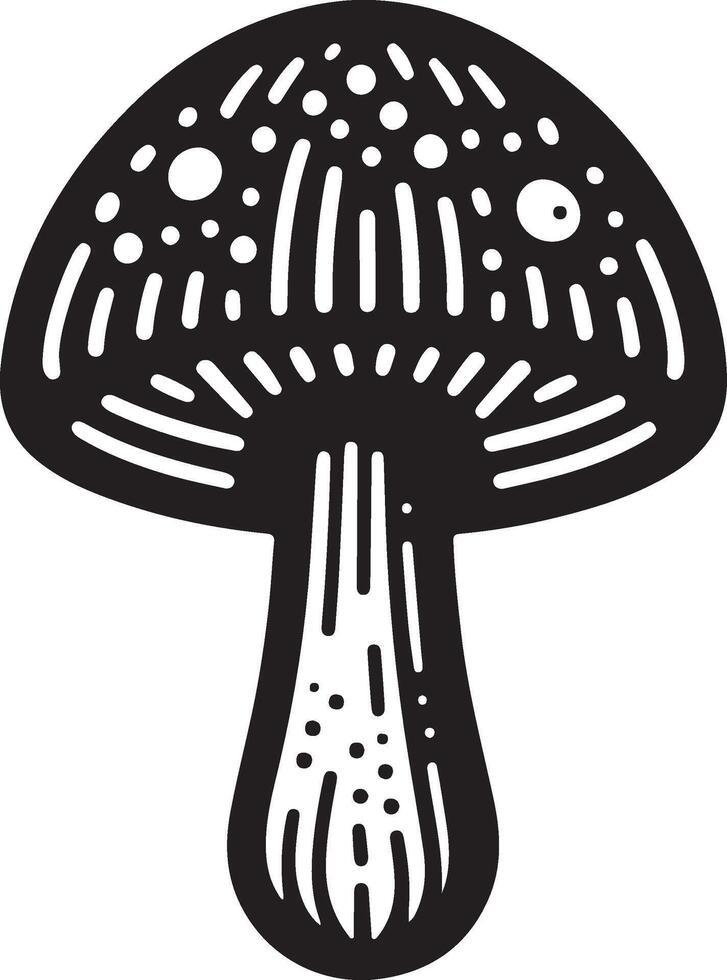 mushroom black Illustration vector