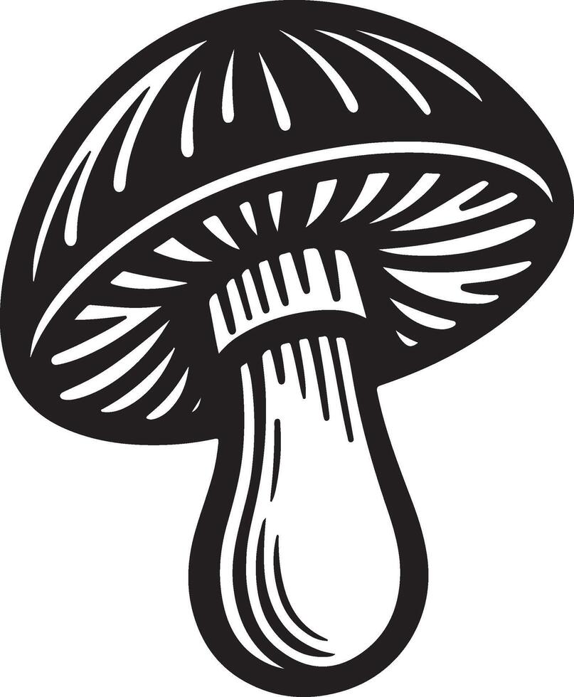 mushroom black Illustration vector