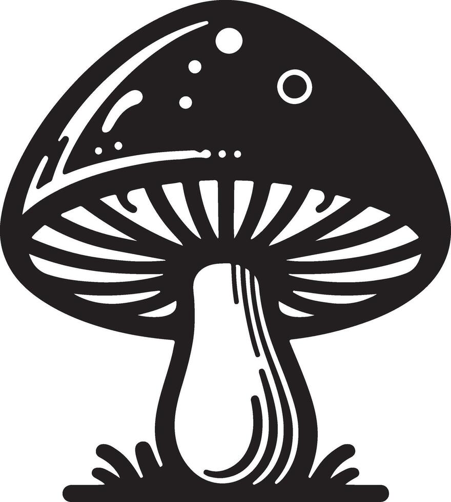 mushroom black Illustration vector