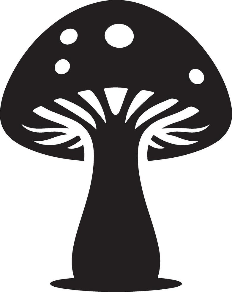 mushroom black Illustration vector