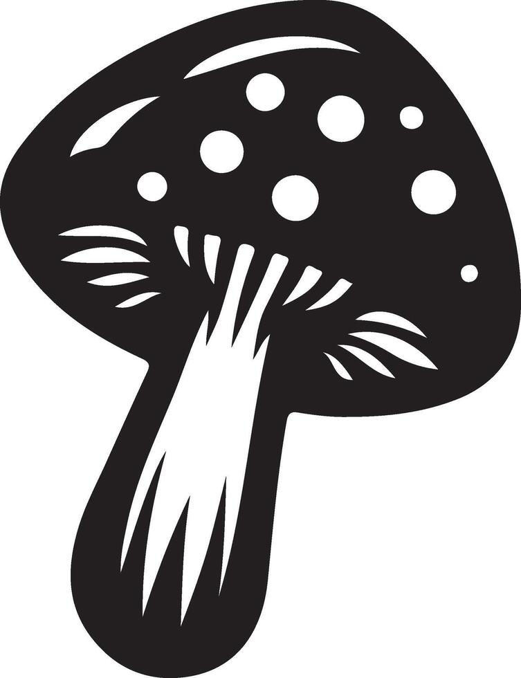 mushroom black Illustration vector