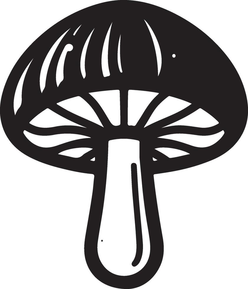 mushroom black Illustration vector