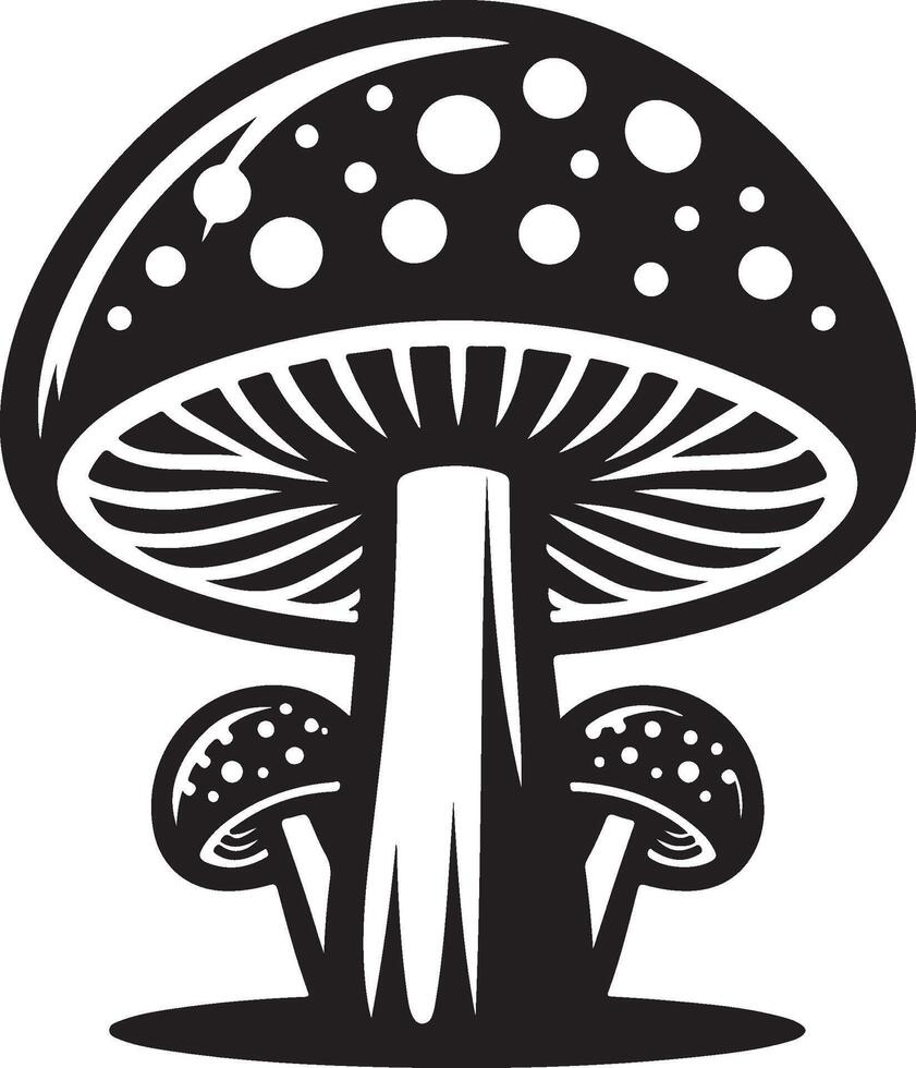 mushroom black Illustration vector