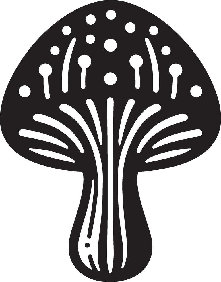 mushroom black Illustration vector