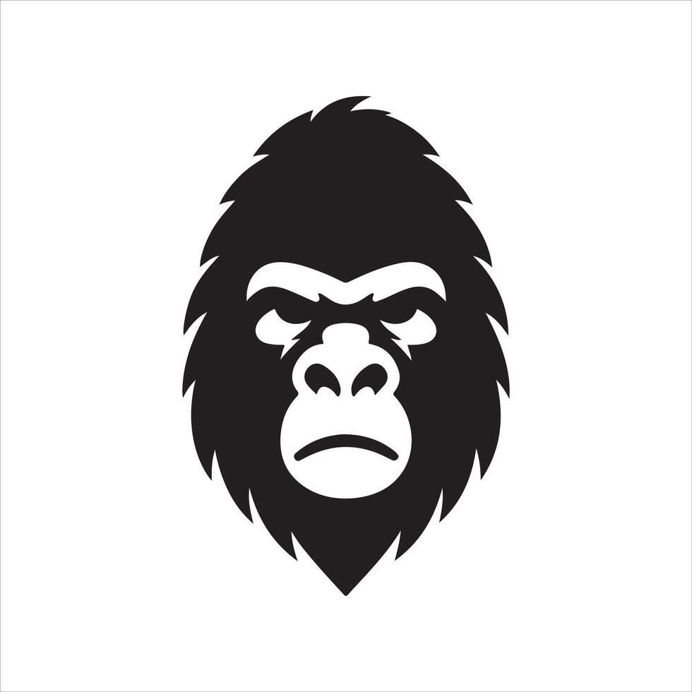 gorilla head logo vector