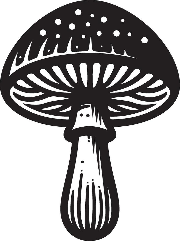 mushroom black Illustration vector