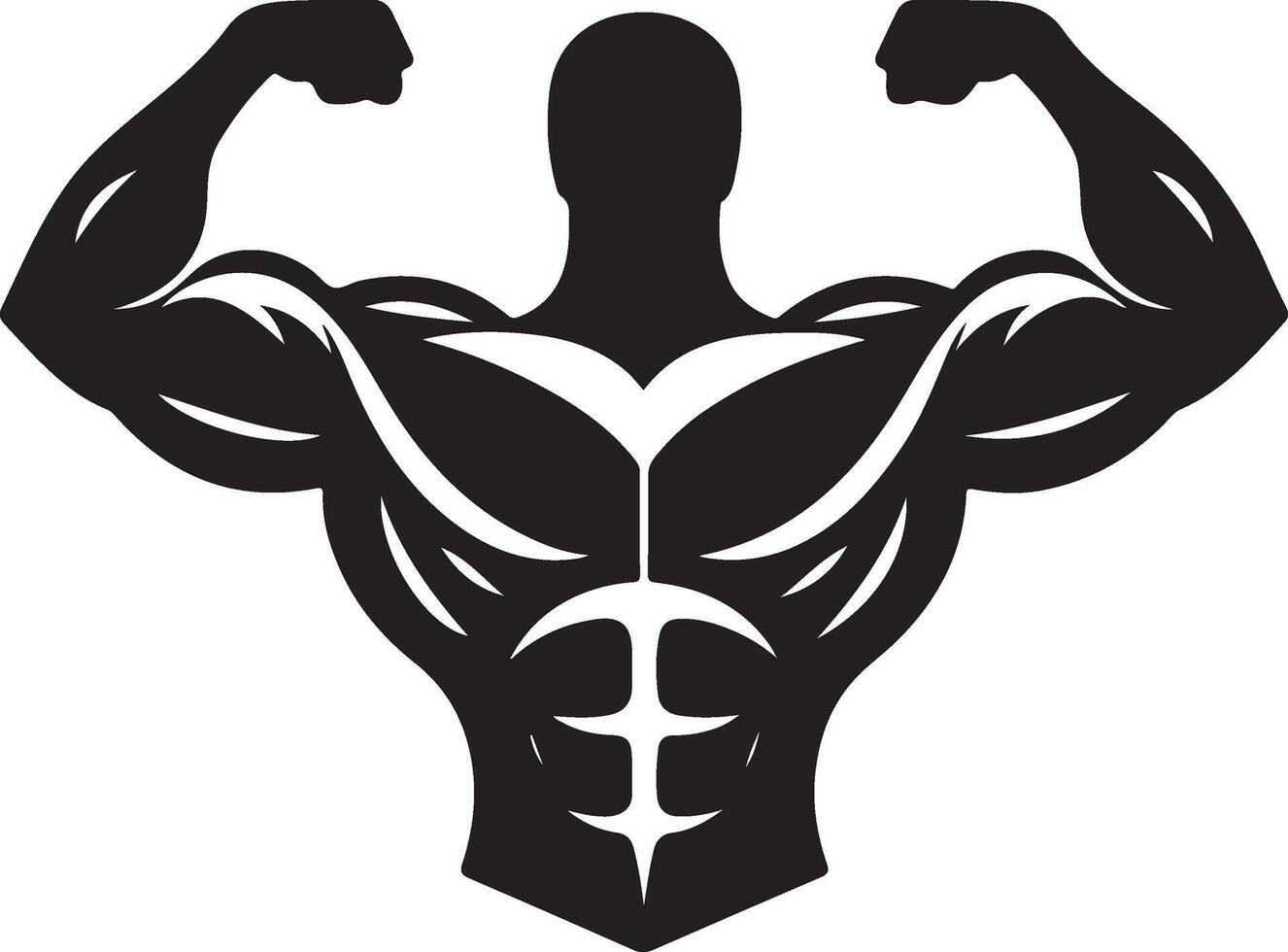 muscle black illustration vector