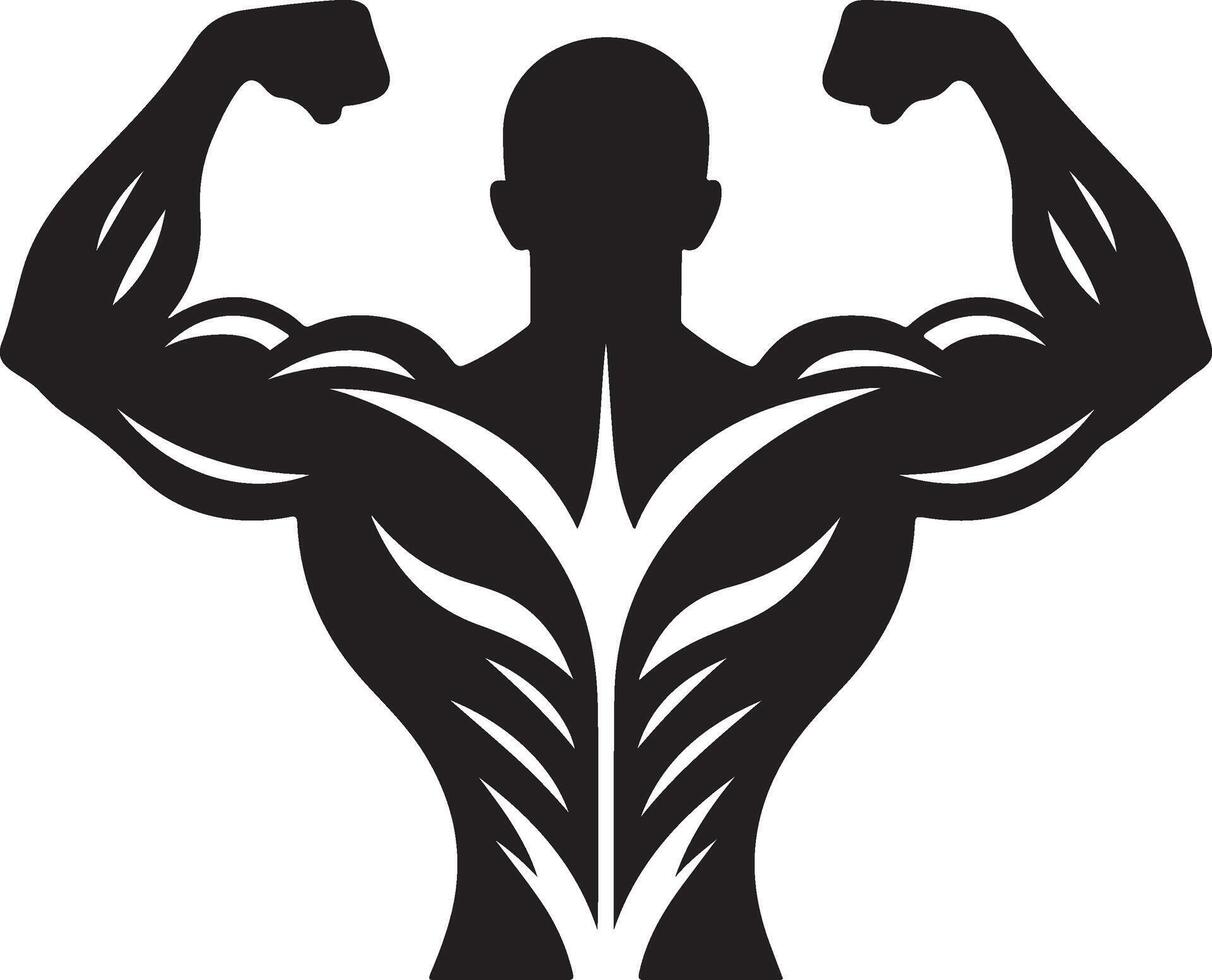 muscle black illustration vector