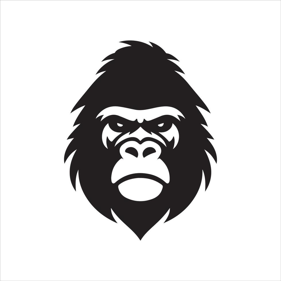 gorilla head logo vector