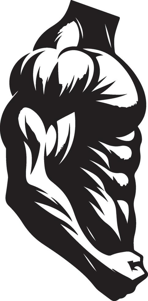 muscle black illustration vector