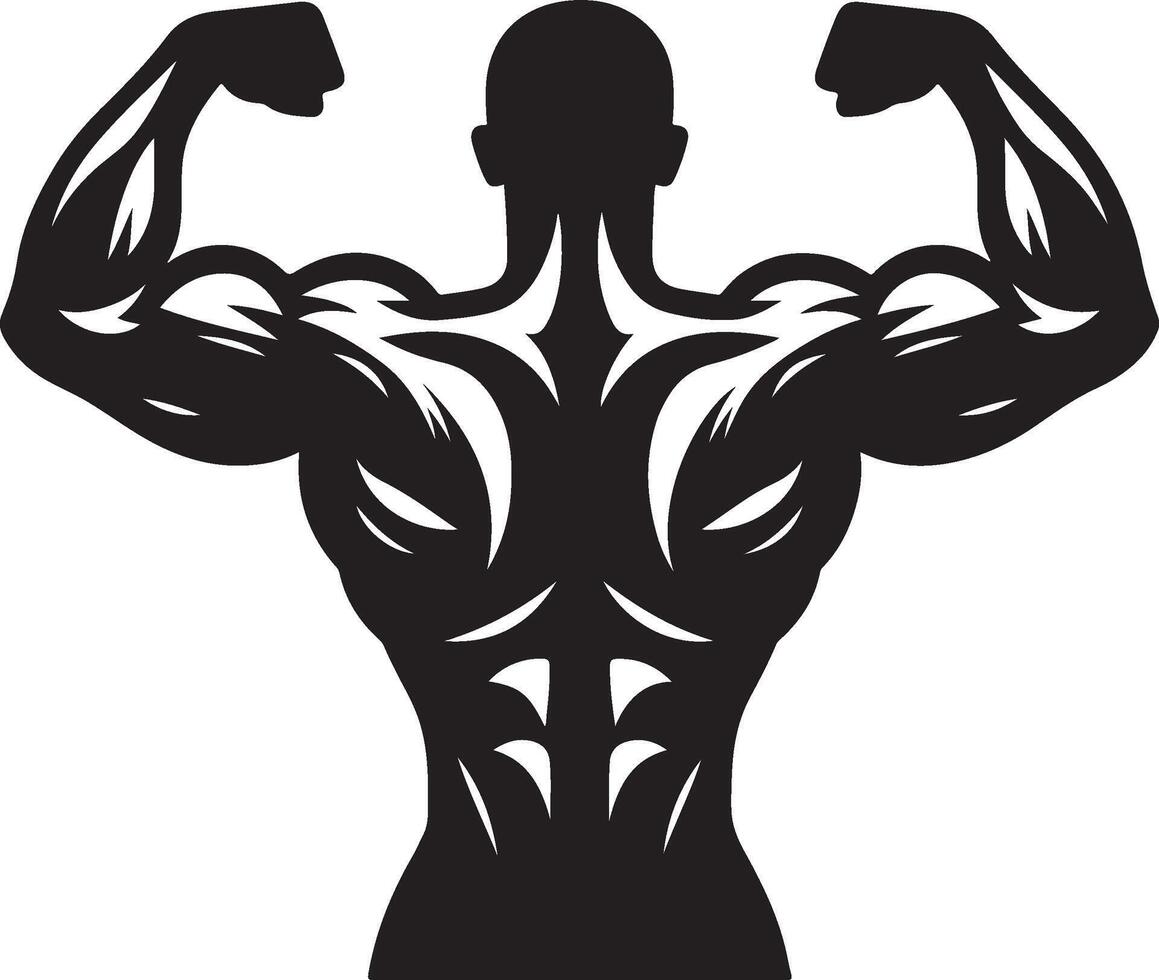 muscle black illustration vector