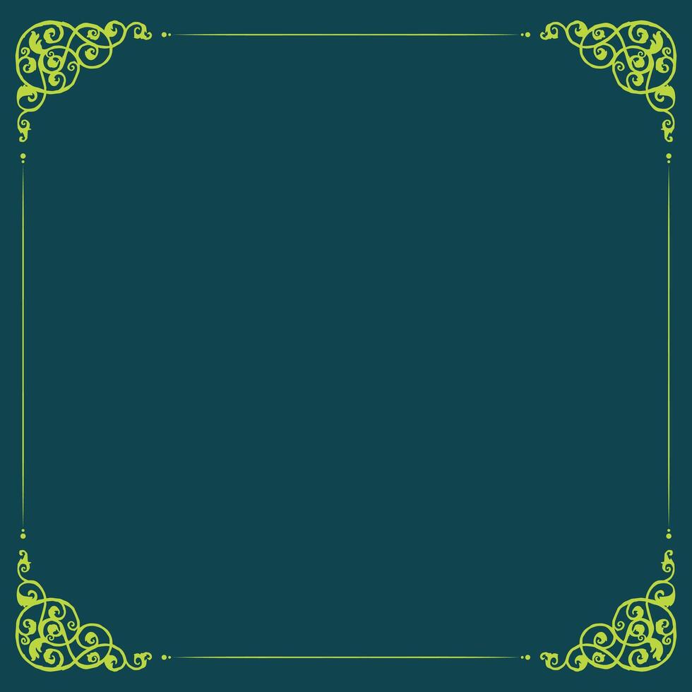 Border effective fram line design and corner vector