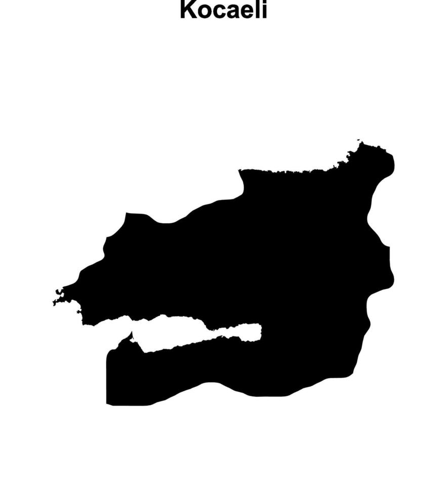 Kocaeli outline map vector