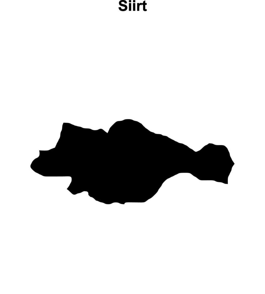 Siirt outline map vector